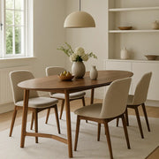 Madaro Oval Dining Table Walnut  Nicholas John Interiors