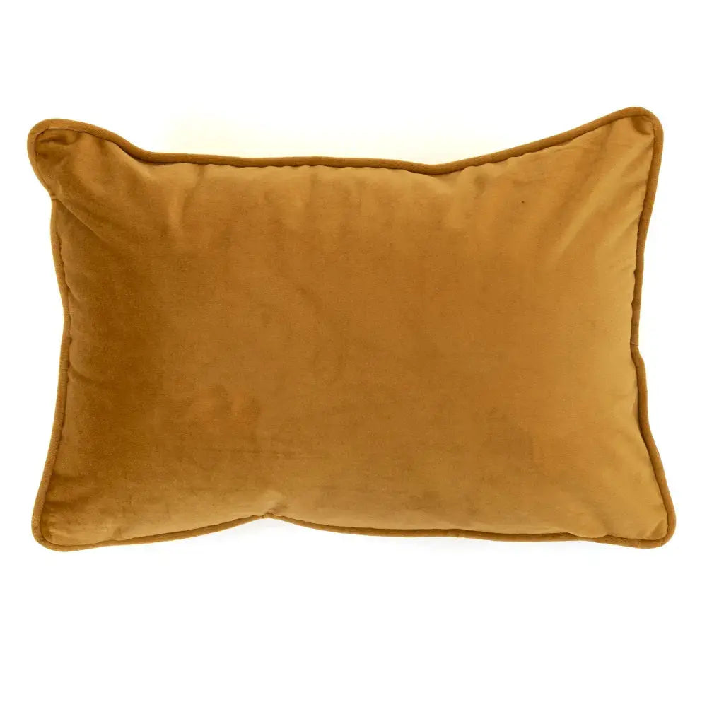 Malini Luxe Rectangle Cognac Cushion   Nicholas John Interiors