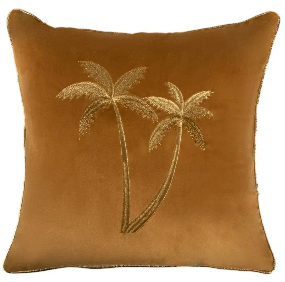 Malini Palms Whiskey Cushion   Nicholas John Interiors