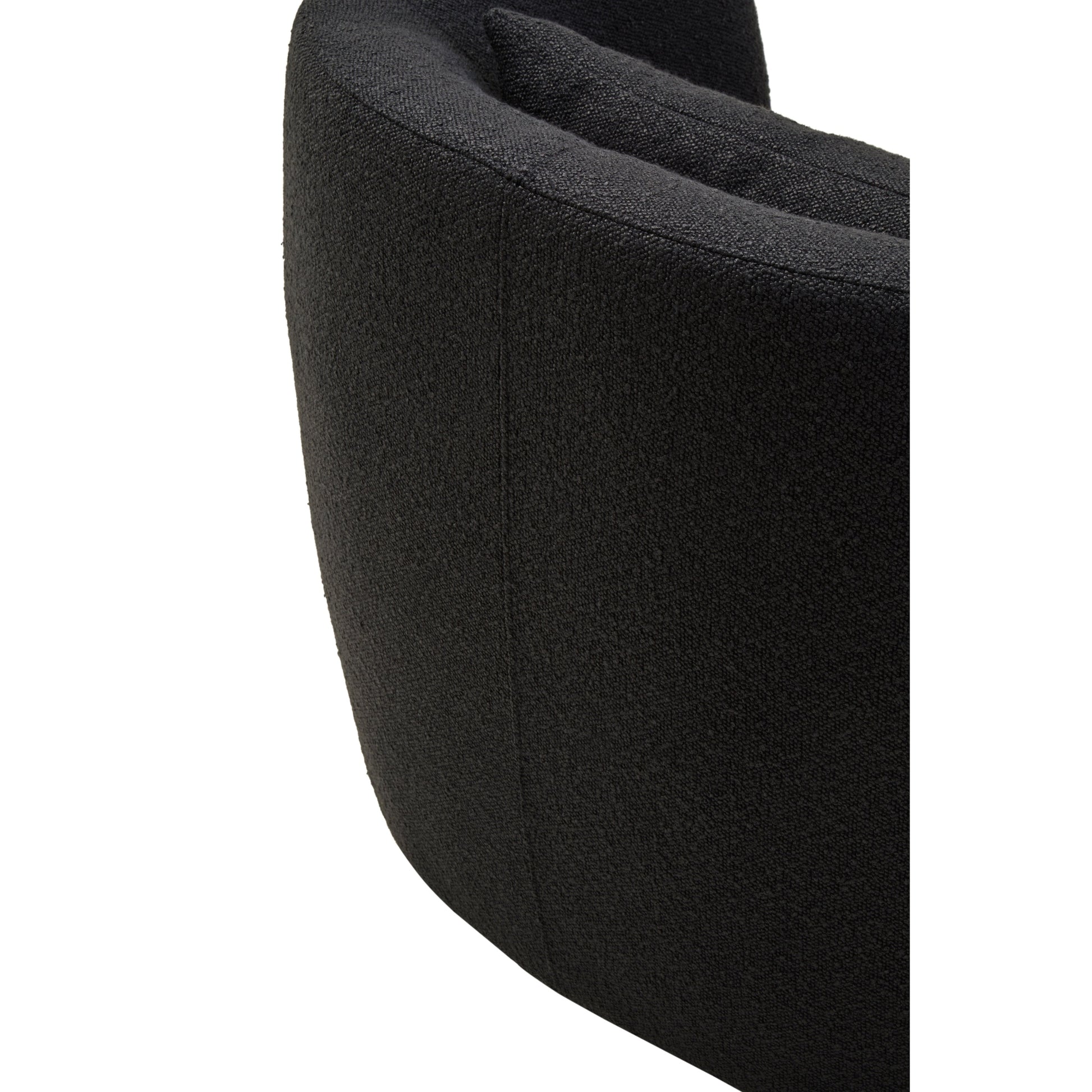 Marais Textured Black Curved Chair  Nicholas John Interiors