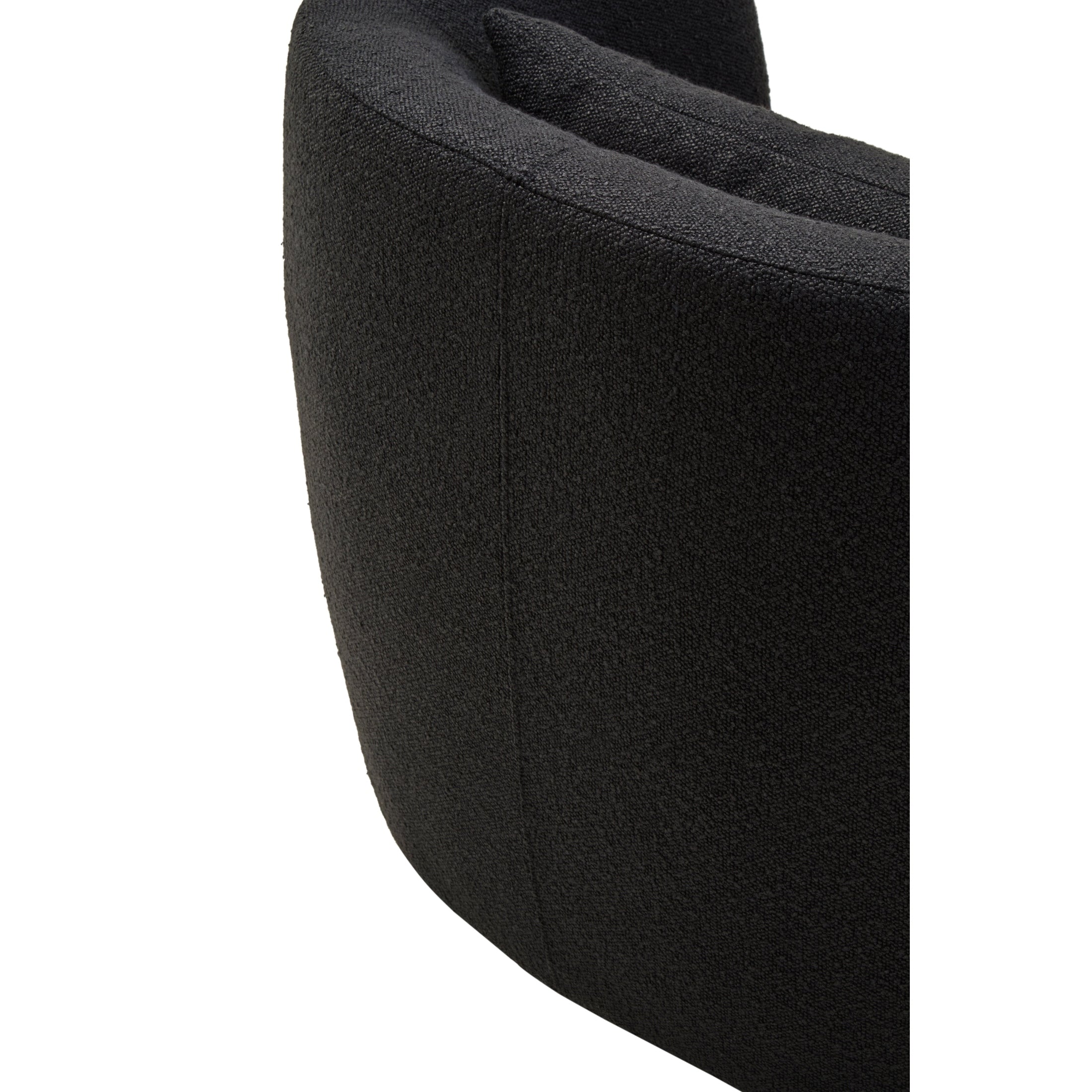 Marais Textured Black Curved Chair  Nicholas John Interiors