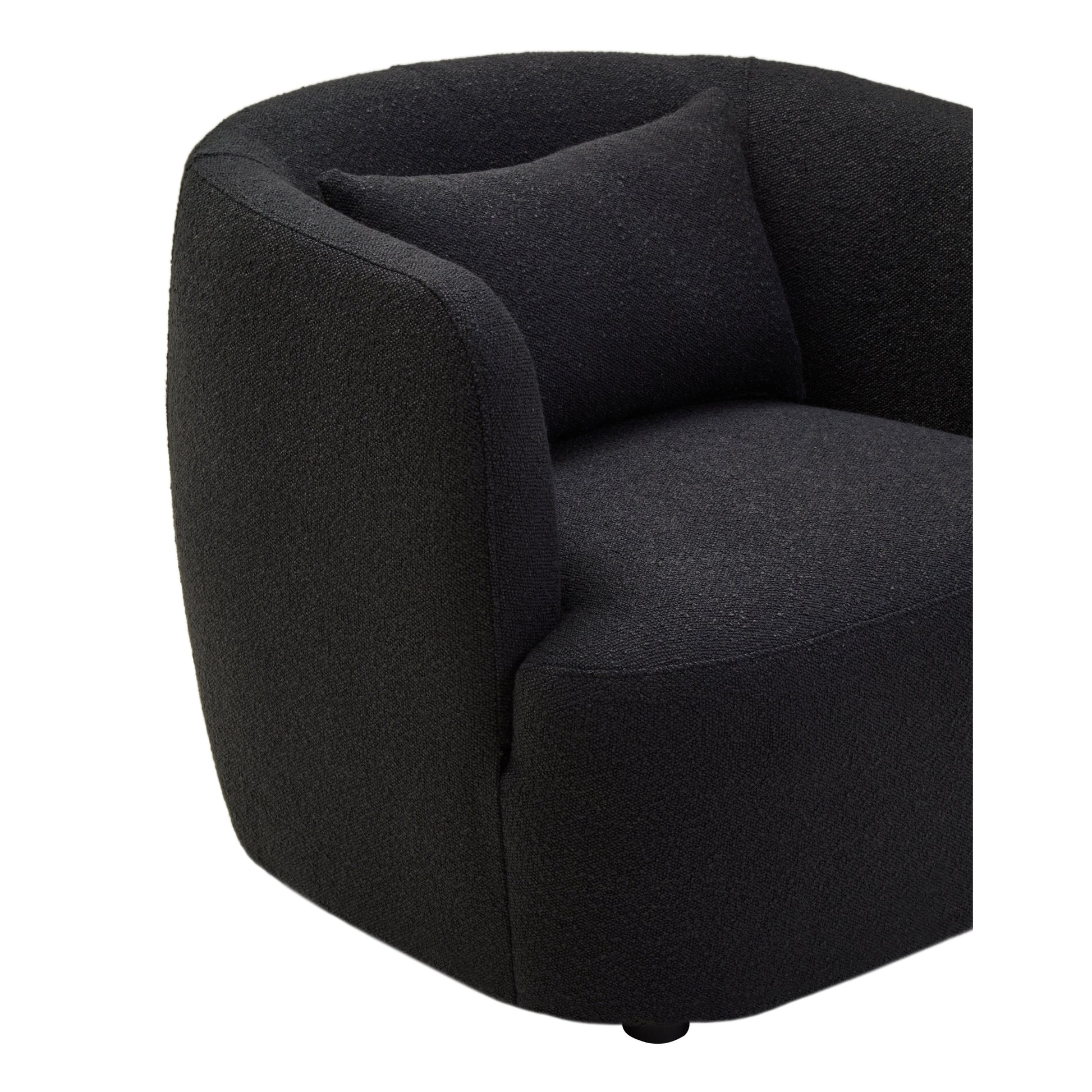 Marais Textured Black Curved Chair  Nicholas John Interiors