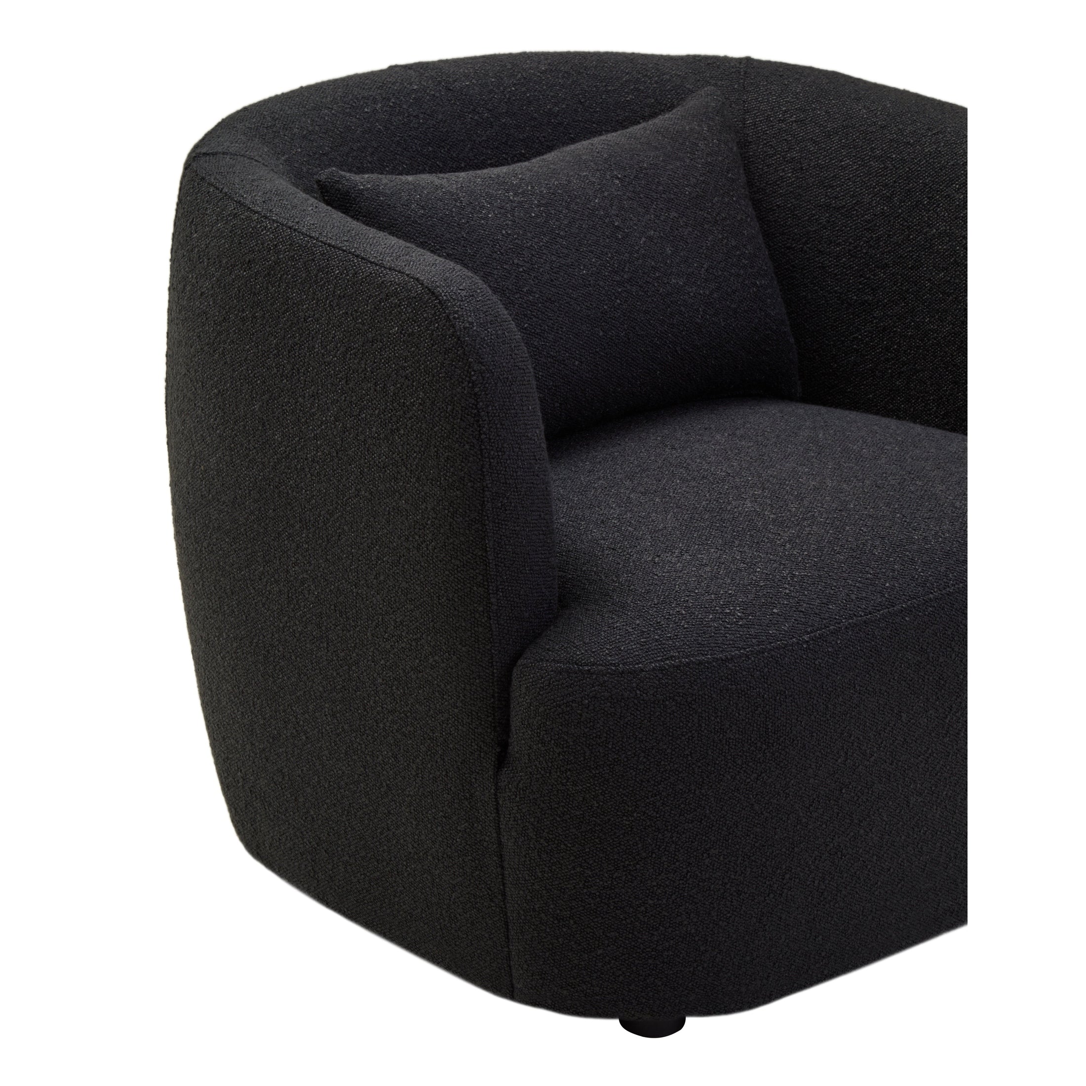 Marais Textured Black Curved Chair  Nicholas John Interiors