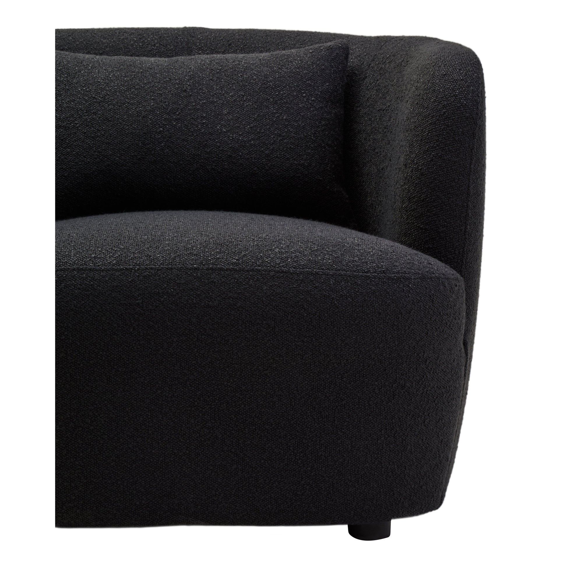 Marais Textured Black Curved Chair  Nicholas John Interiors