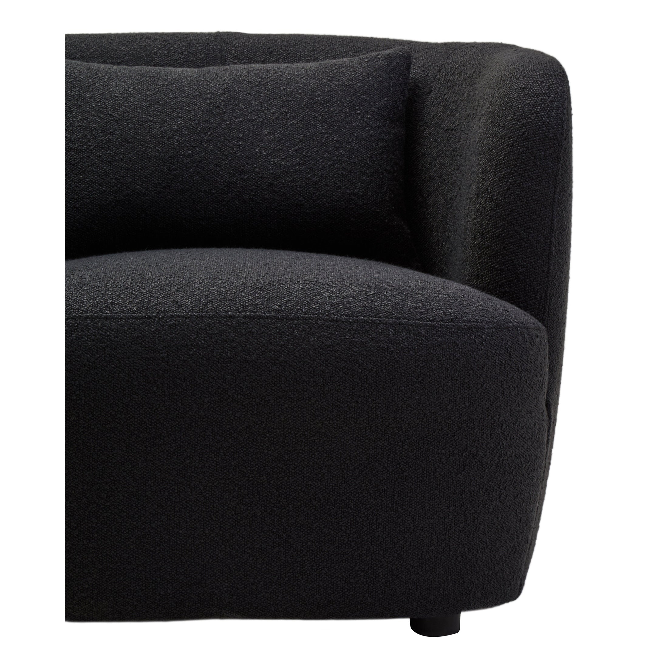 Marais Textured Black Curved Chair  Nicholas John Interiors