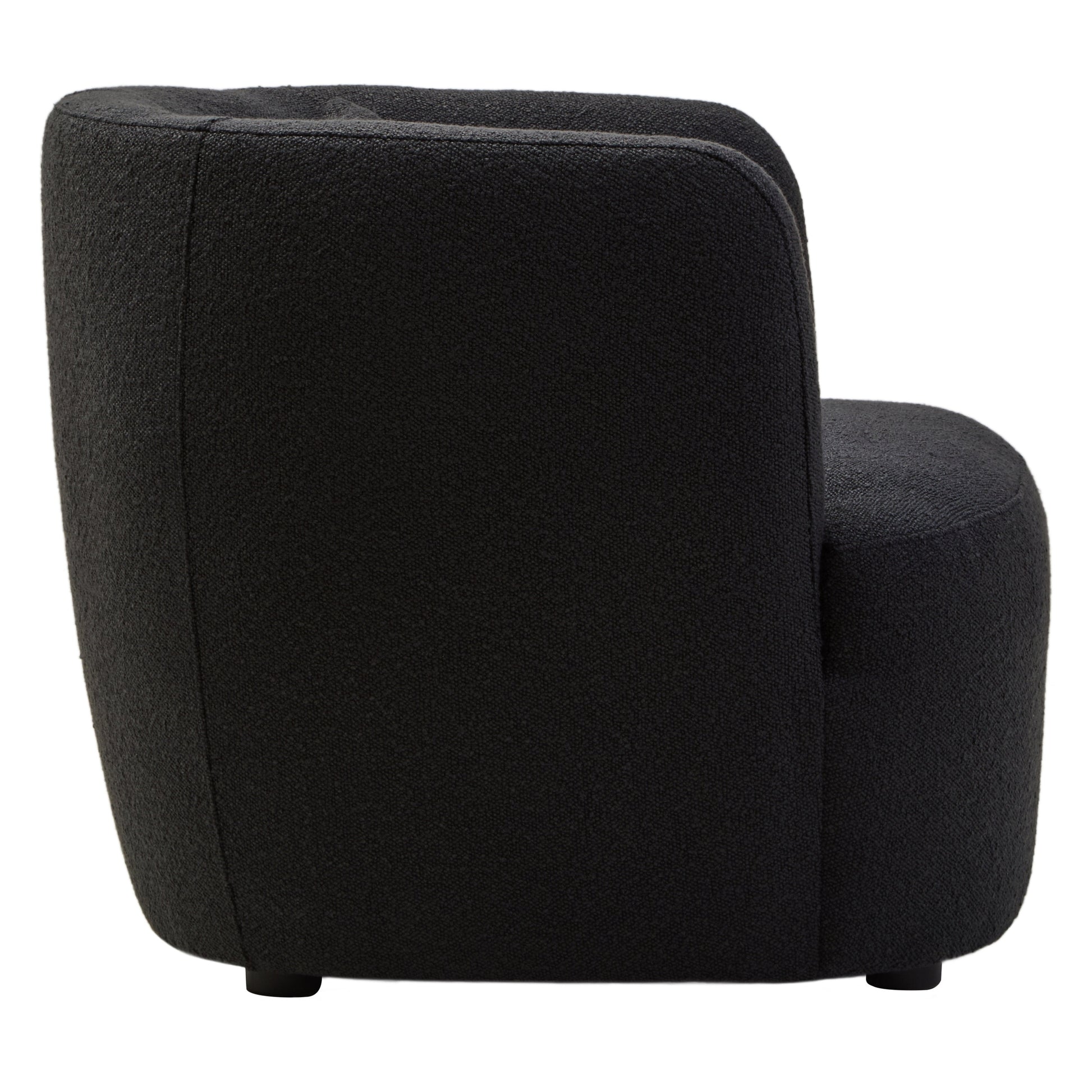 Marais Textured Black Curved Chair  Nicholas John Interiors