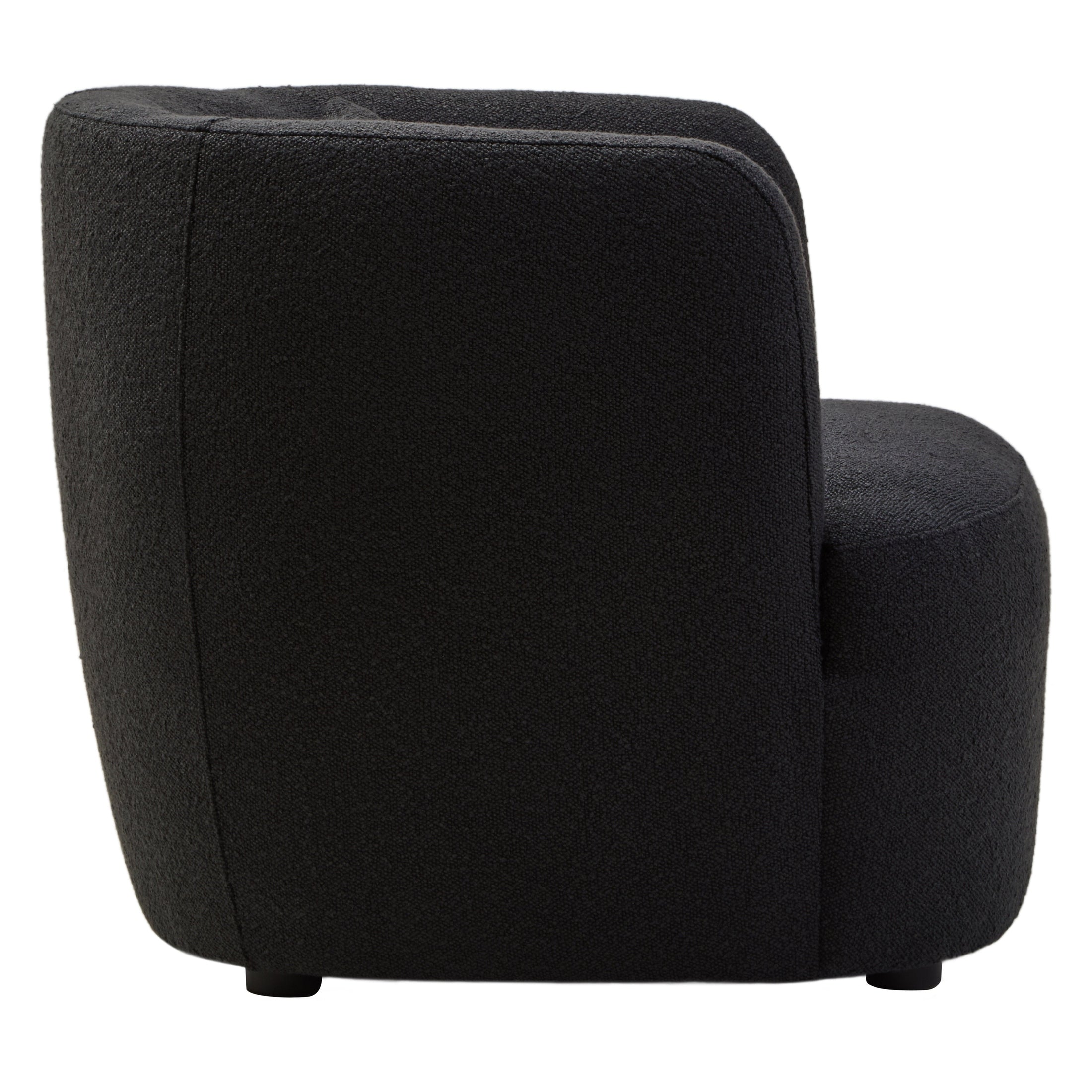 Marais Textured Black Curved Chair  Nicholas John Interiors