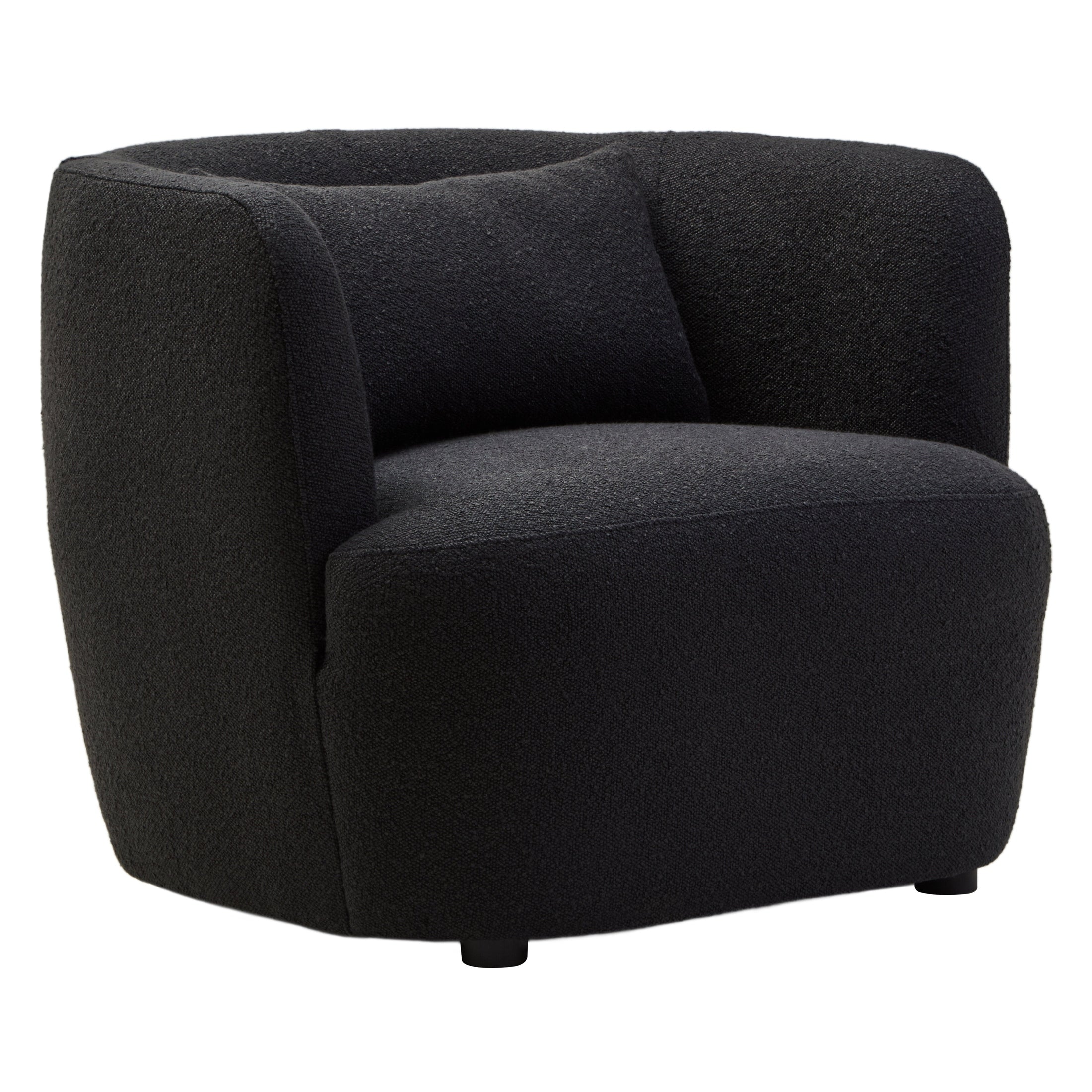 Marais Textured Black Curved Chair  Nicholas John Interiors