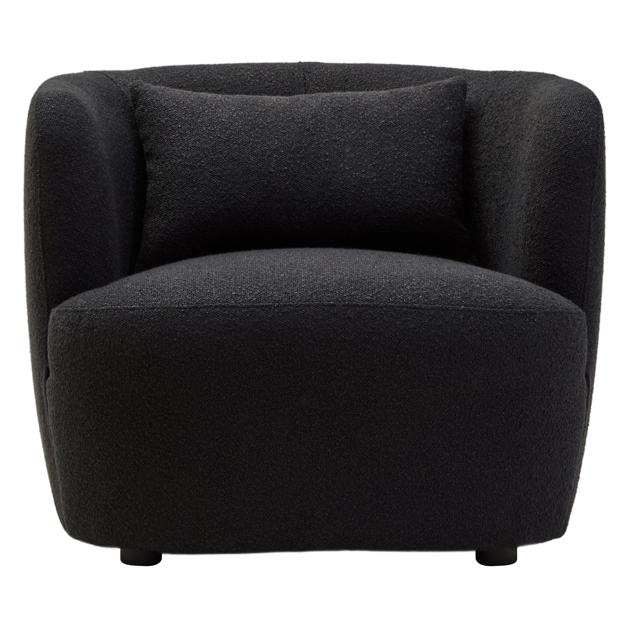 Marais Textured Black Curved Chair  Nicholas John Interiors