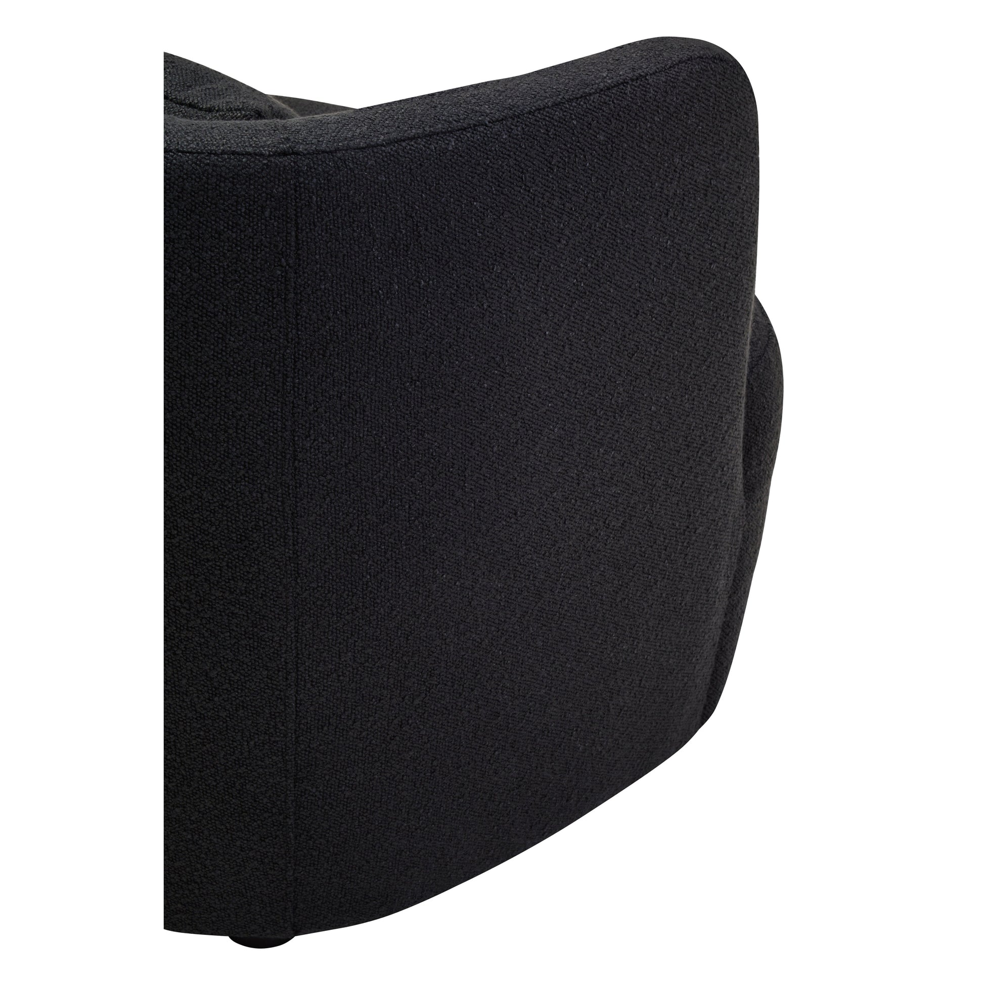 Marais Textured Black Curved Chair  Nicholas John Interiors