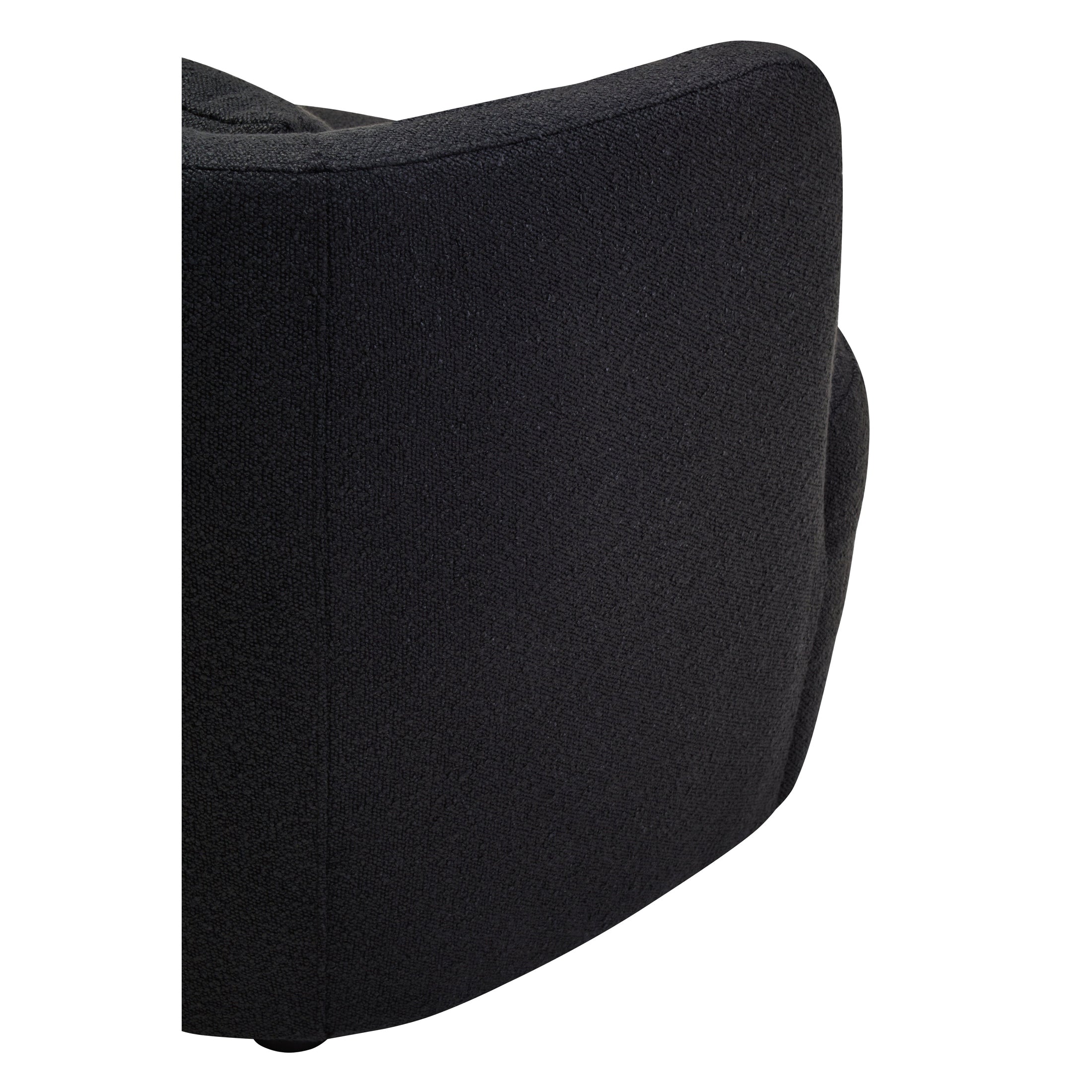 Marais Textured Black Curved Chair  Nicholas John Interiors