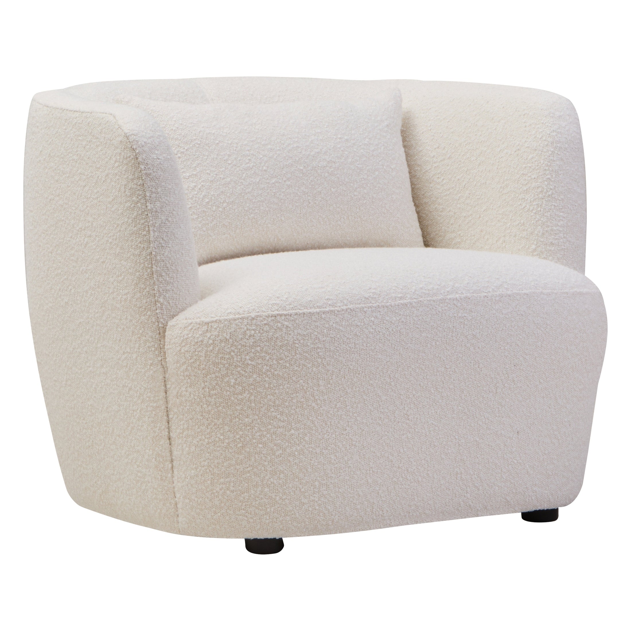 Marais Textured Cream Curved Chair  Nicholas John Interiors