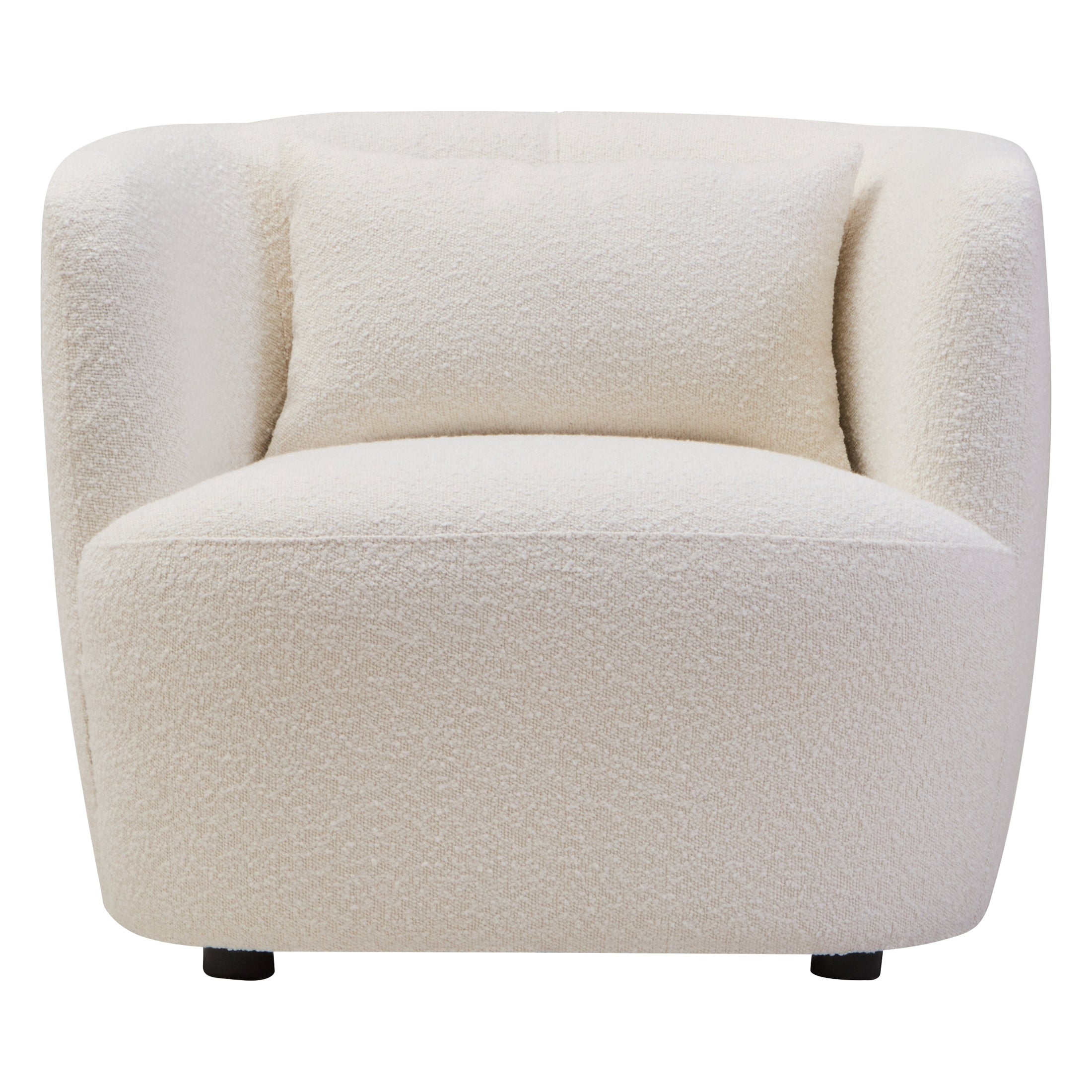 Marais Textured Cream Curved Chair  Nicholas John Interiors