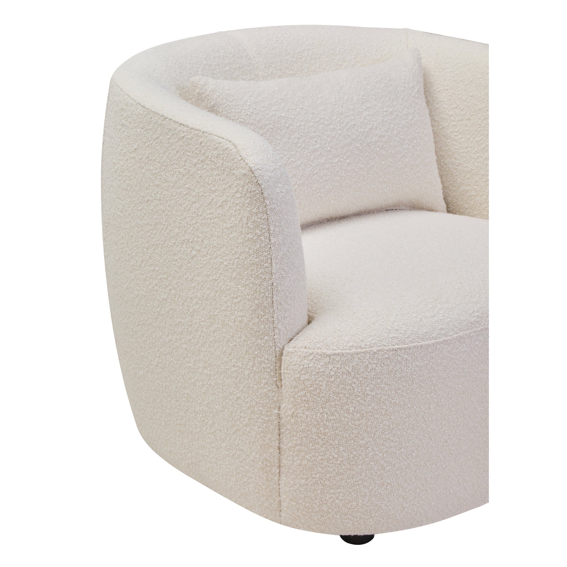 Marais Textured Cream Curved Chair  Nicholas John Interiors