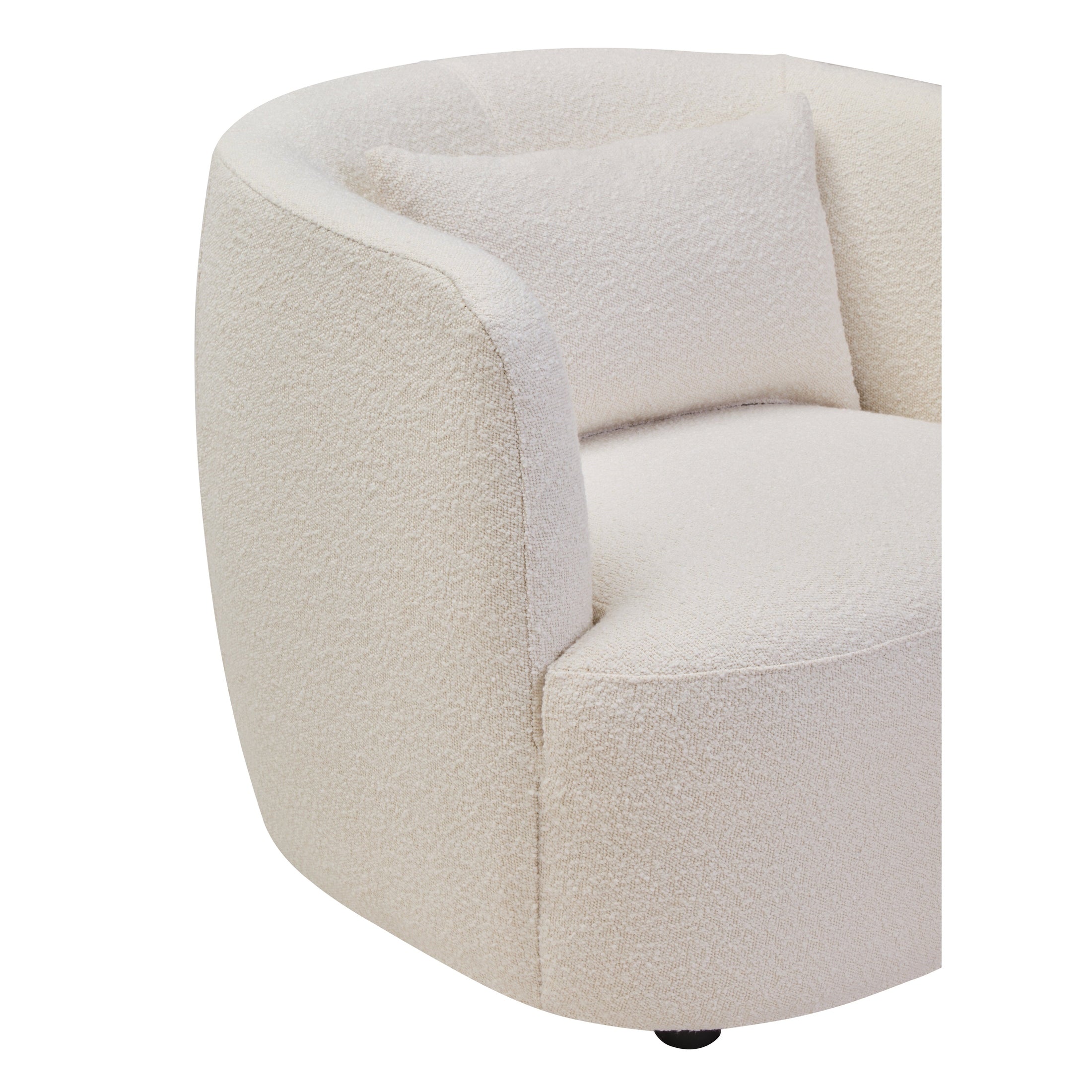 Marais Textured Cream Curved Chair  Nicholas John Interiors