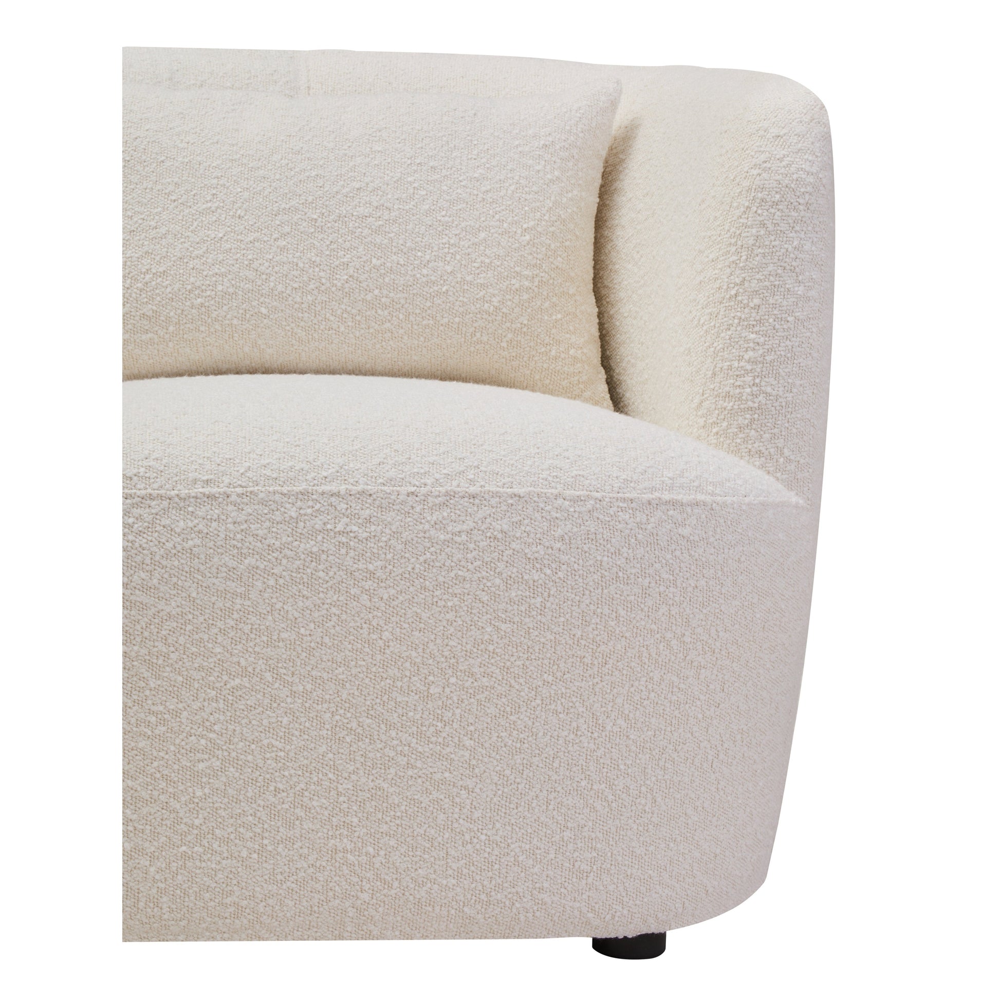 Marais Textured Cream Curved Chair  Nicholas John Interiors