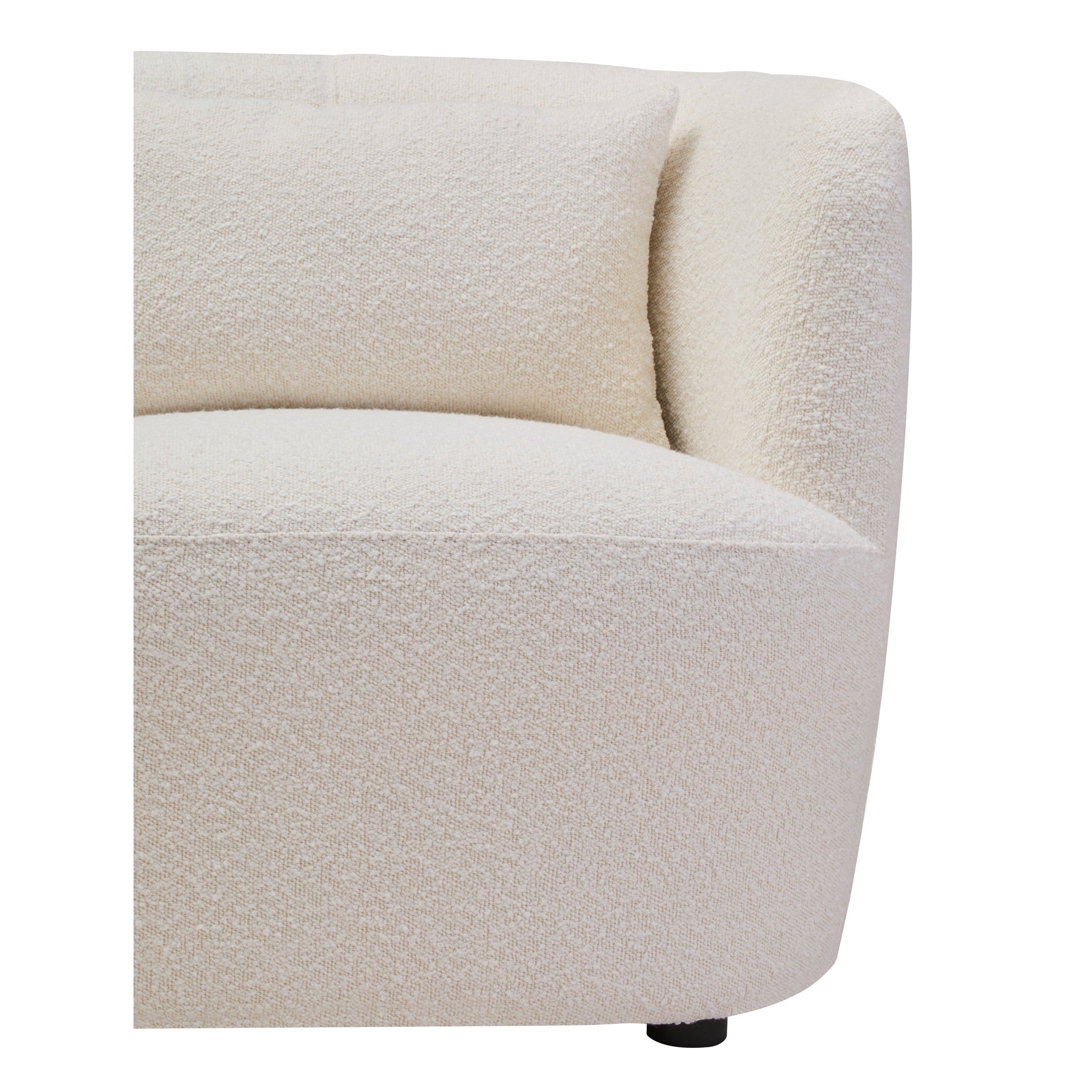 Marais Textured Cream Curved Chair  Nicholas John Interiors