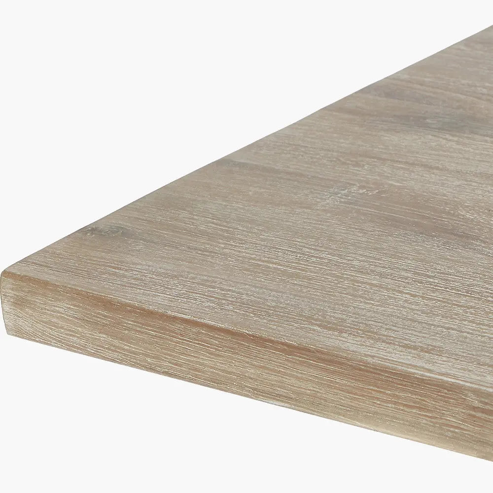 Marca Sand Wash Acacia Wood and Black Metal Desk   Nicholas John Interiors