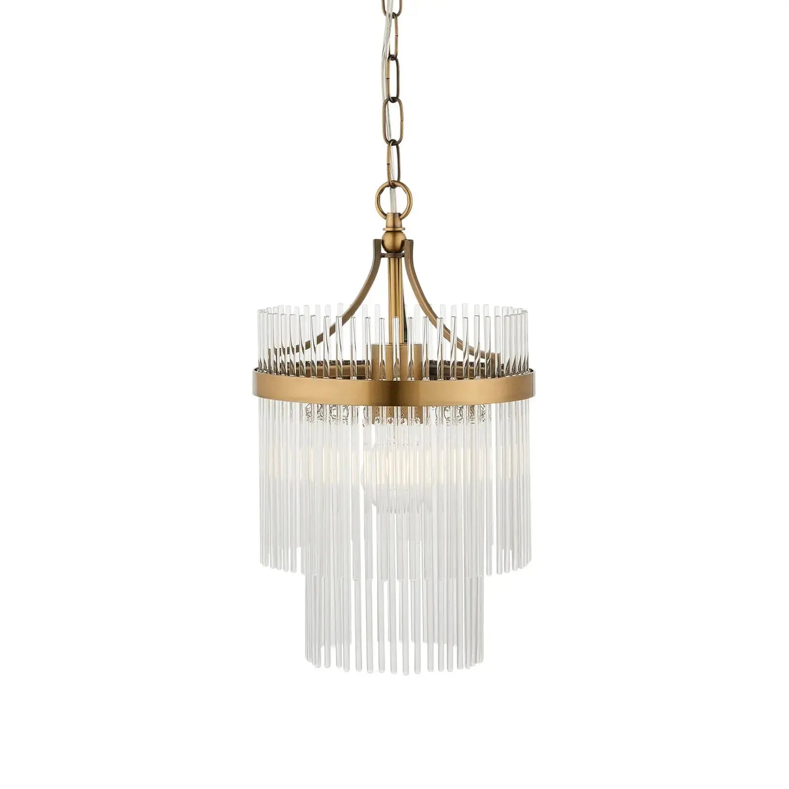 Marieta 1 Pendant Light Antique Brass   Nicholas John Interiors