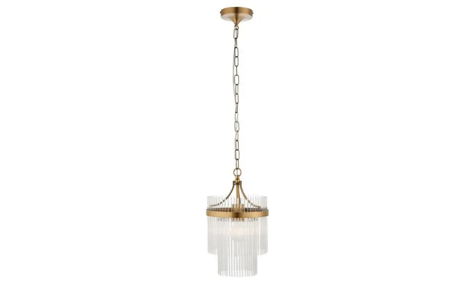 Marieta 1 Pendant Light Antique Brass   Nicholas John Interiors