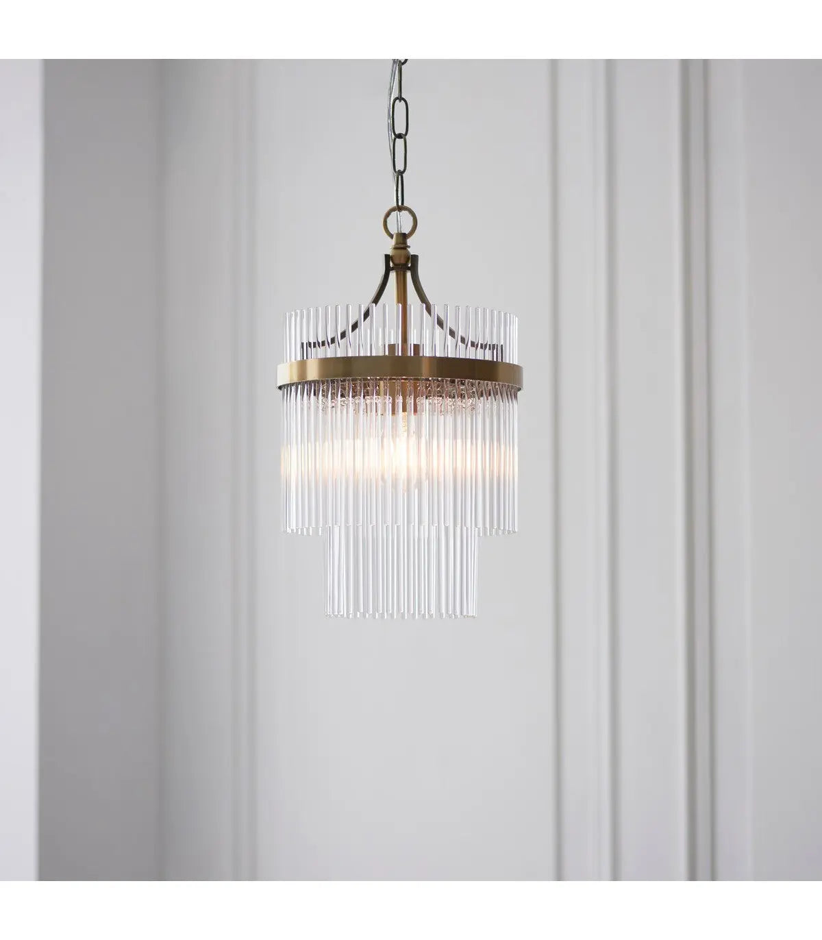 Marieta 1 Pendant Light Antique Brass   Nicholas John Interiors