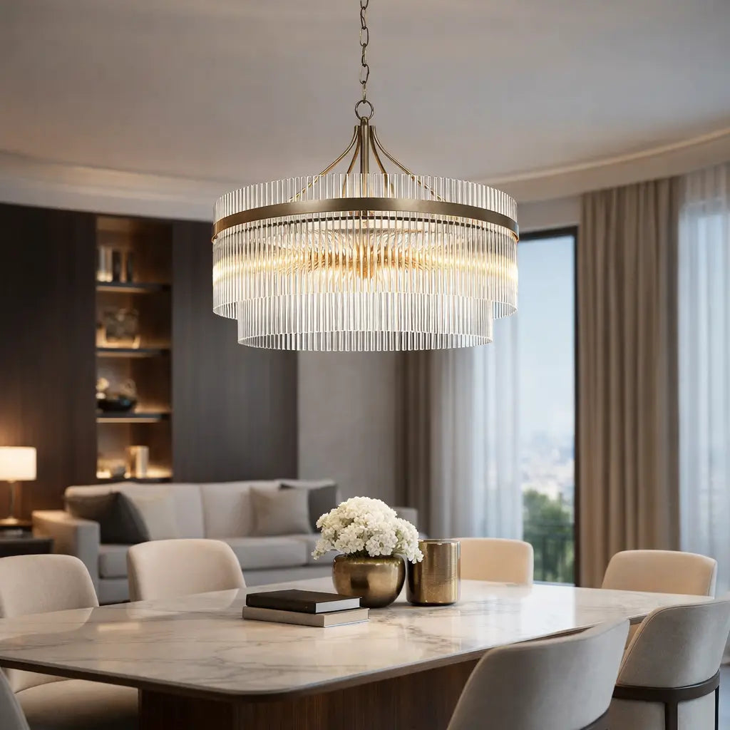 Marieta 5 Pendant Light Antique Brass   Nicholas John Interiors