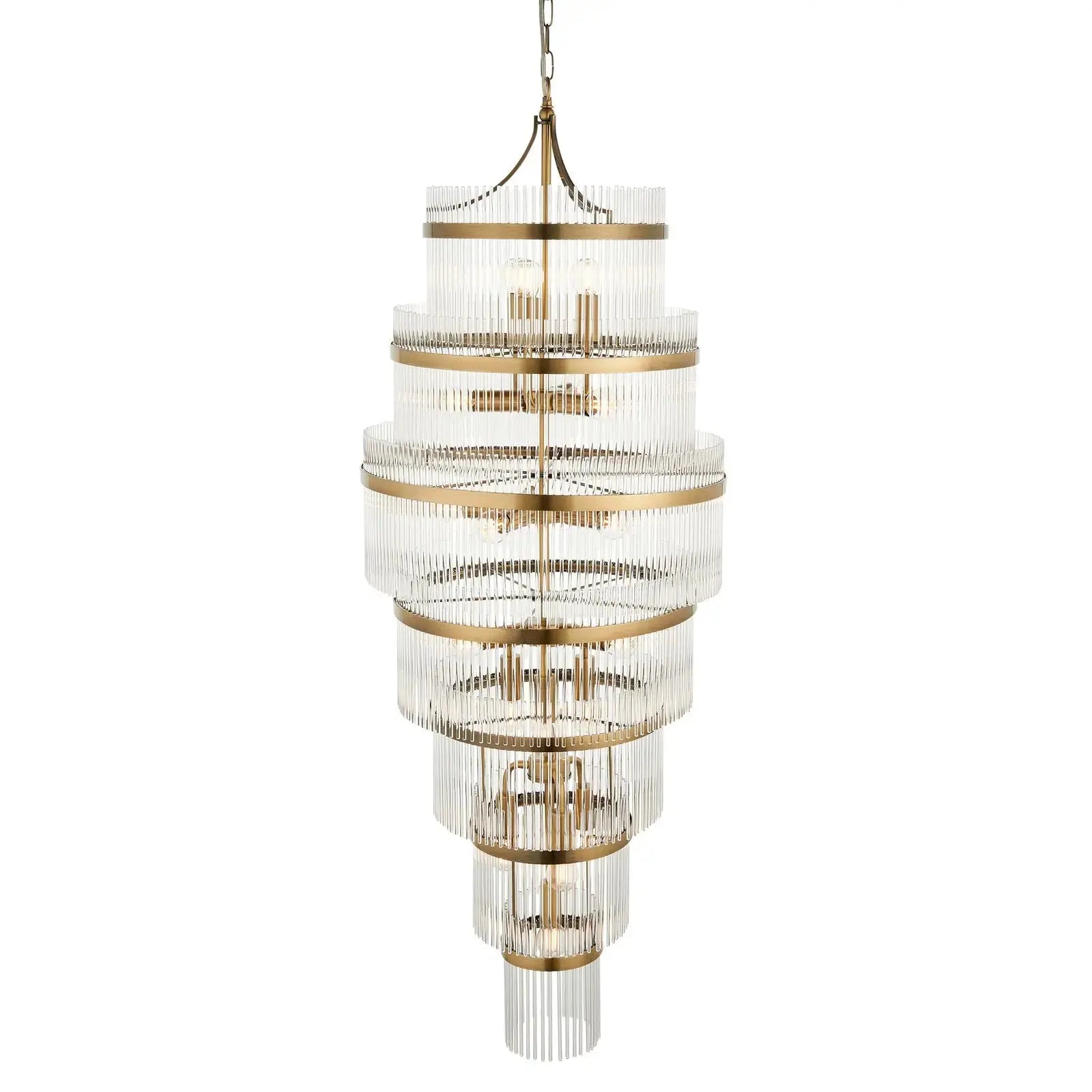 Marieta Grand 21 Pendant Light Antique Brass   Nicholas John Interiors