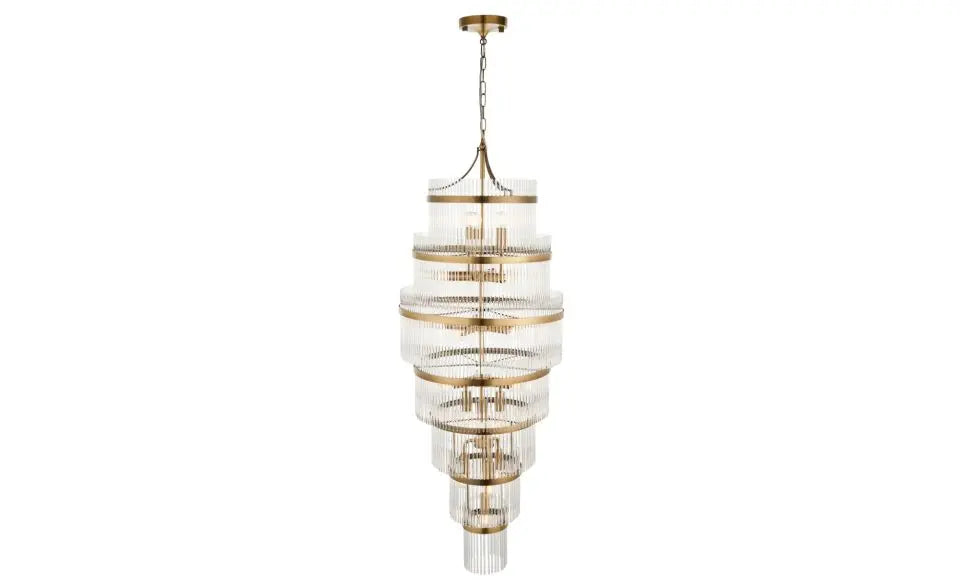 Marieta Grand 21 Pendant Light Antique Brass   Nicholas John Interiors