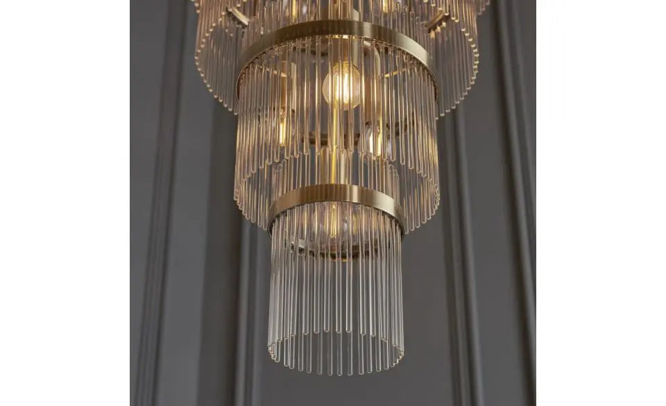 Marieta Grand 21 Pendant Light Antique Brass   Nicholas John Interiors