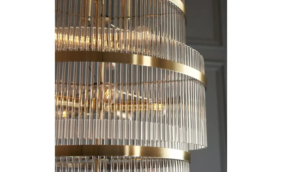 Marieta Grand 21 Pendant Light Antique Brass   Nicholas John Interiors