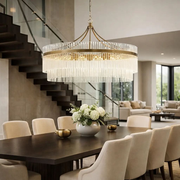 Marietta Grand 7 Pendant Light Antique brass   Nicholas John Interiors
