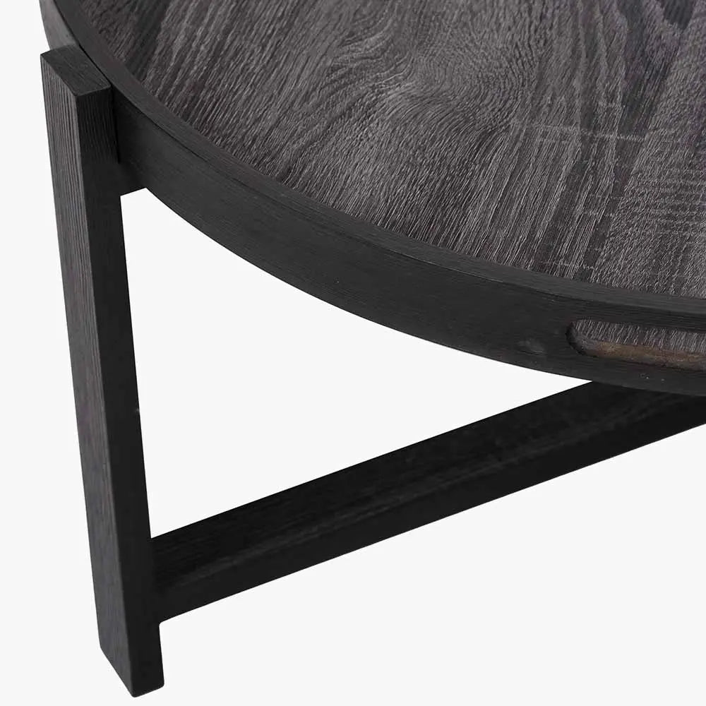 Marmara Dark Grey Oak Veneer Coffee Table  Nicholas John Interiors