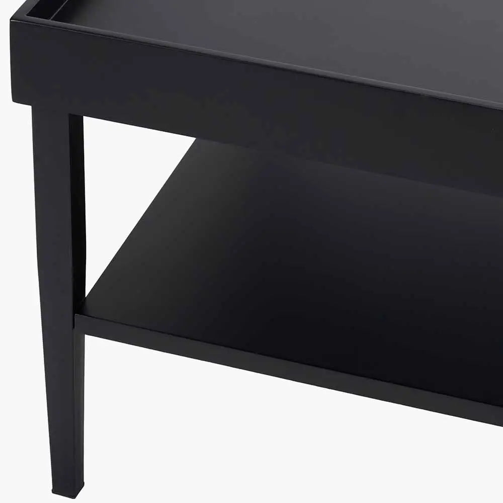 Marnie Black Wood Veneer Coffee Table  Nicholas John Interiors