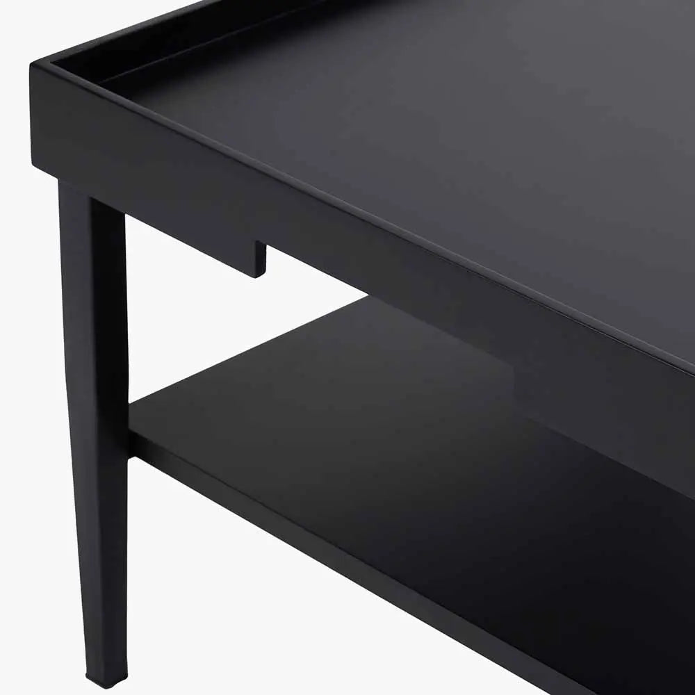 Marnie Black Wood Veneer Coffee Table  Nicholas John Interiors