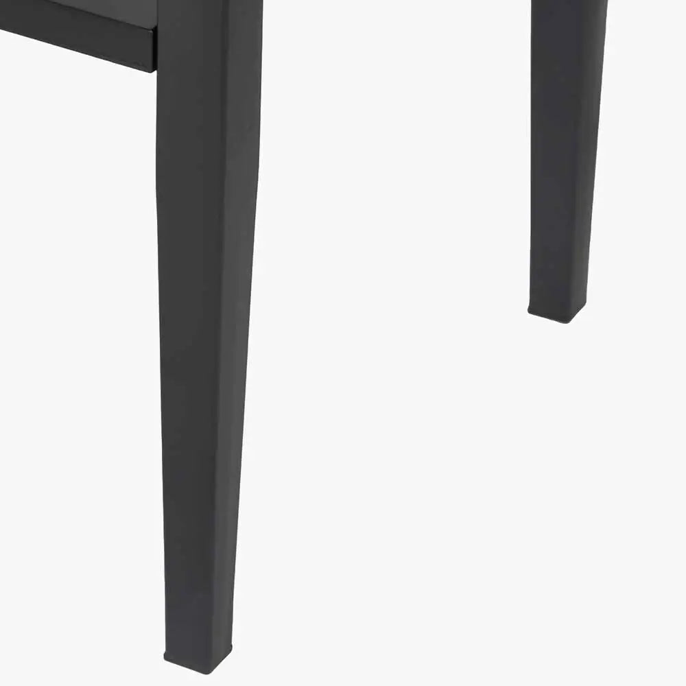 Marnie Black Wood Veneer Side Table  Nicholas John Interiors