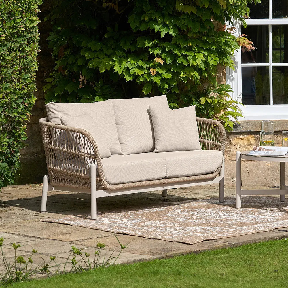 Martic Outdoor 2 Seater Sofa in Light Acacia Wood