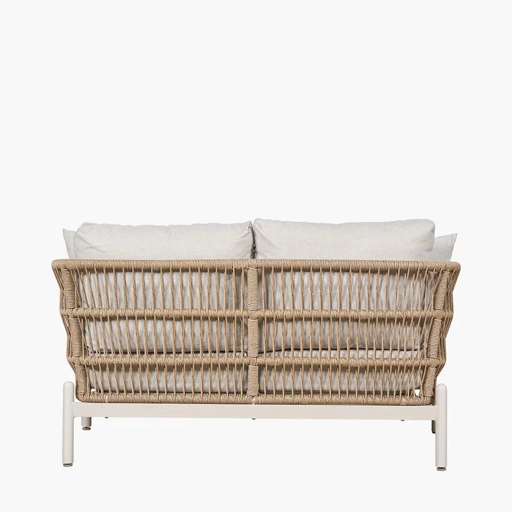 Martic Outdoor 2 Seater Sofa in Light Acacia Wood