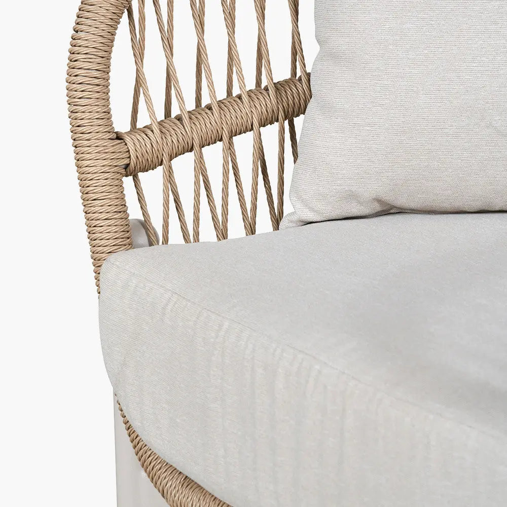 Martic Outdoor 2 Seater Sofa in Light Acacia Wood