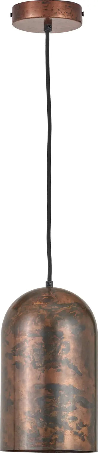 Mason Copper Effect Tall Domed Metal Pendant  Nicholas John Interiors