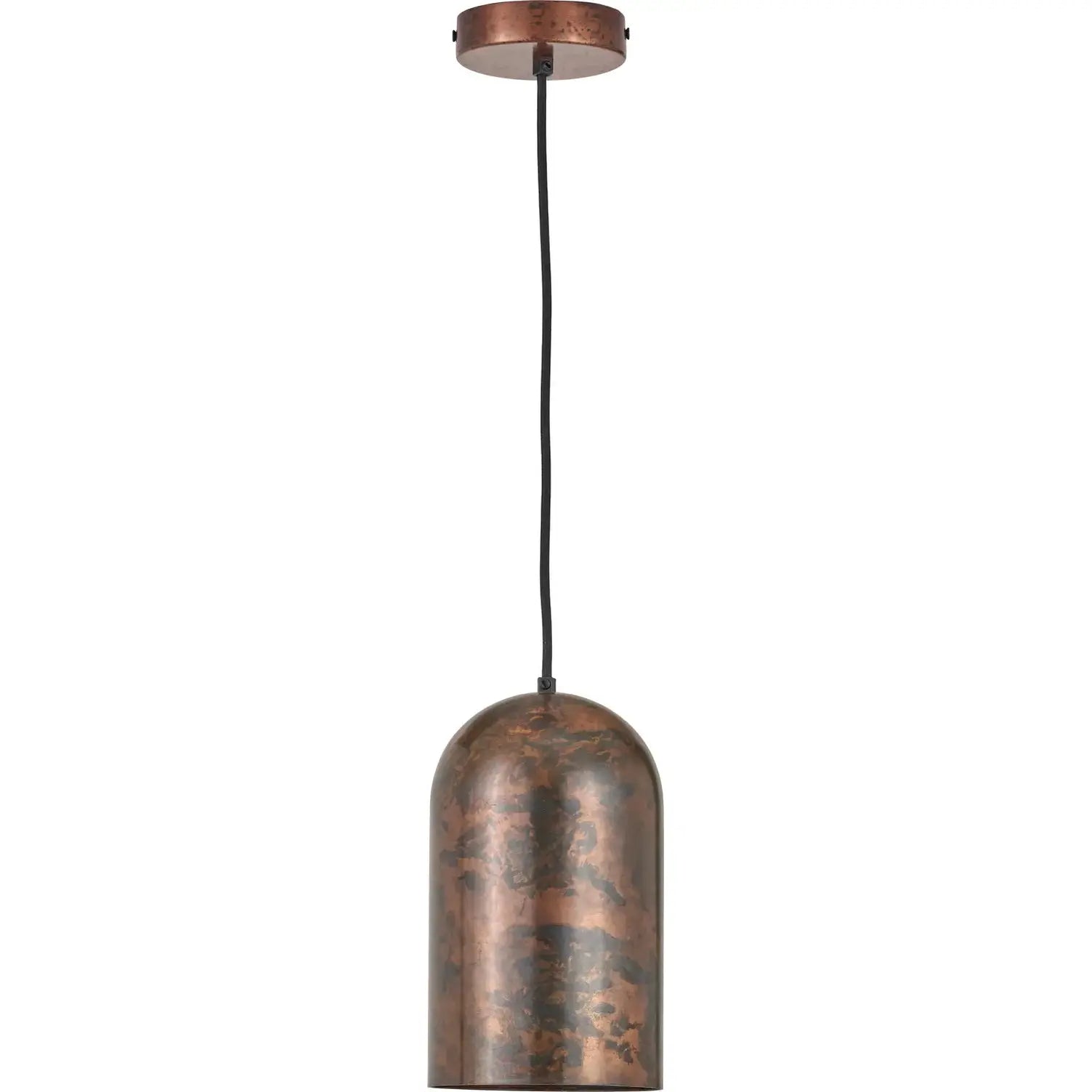 Mason Copper Effect Tall Domed Metal Pendant   Nicholas John Interiors