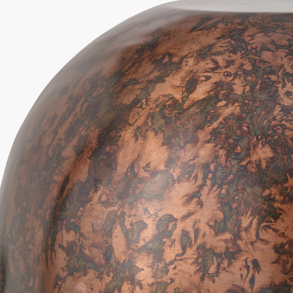 Mason Copper Effect Wide Domed Metal Pendant  Nicholas John Interiors