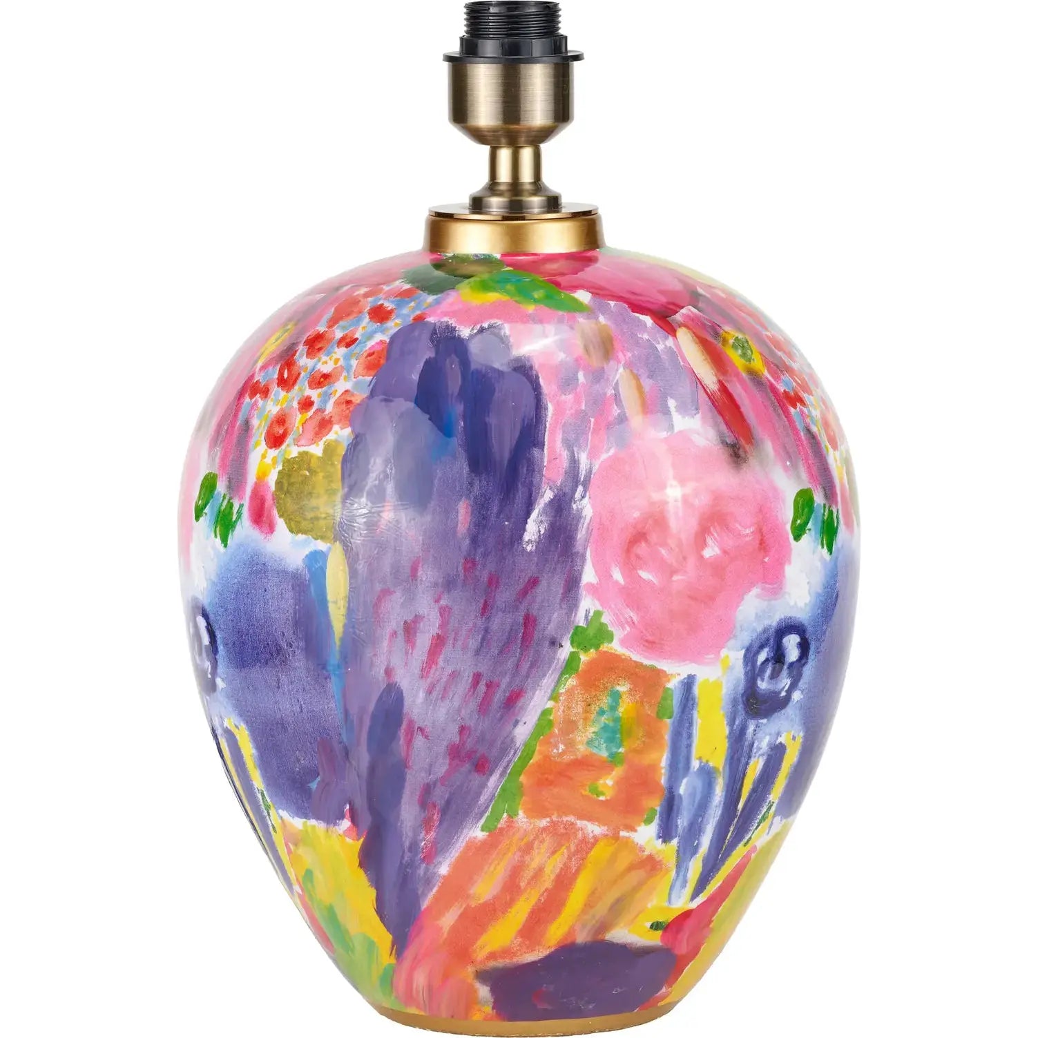 Matisse Multi Colour Ceramic Urn Table Lamp Base   Nicholas John Interiors