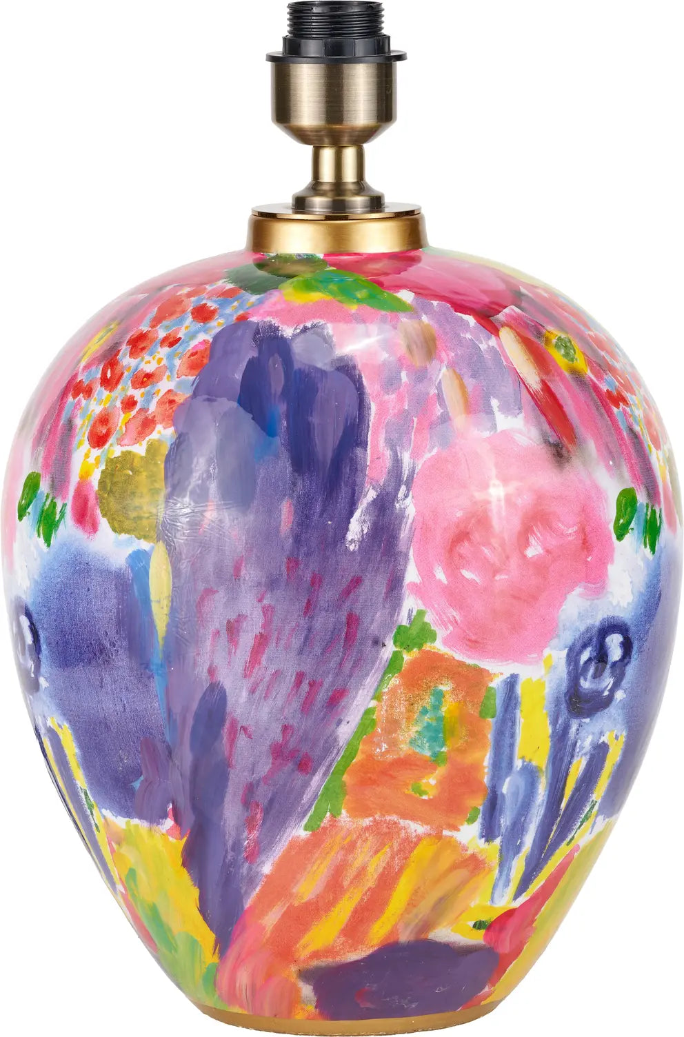 Matisse Multi Colour Ceramic Urn Table Lamp Base   Nicholas John Interiors