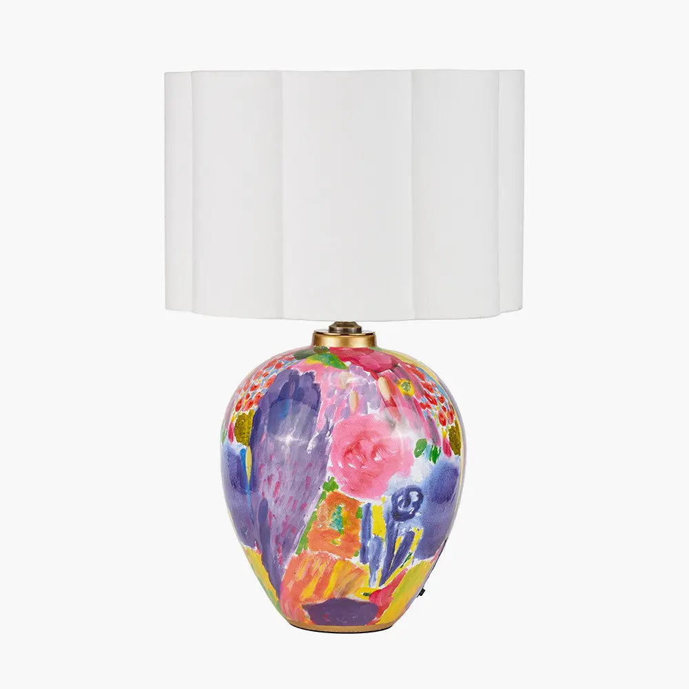 Matisse Multi Colour Ceramic Urn Table Lamp Base   Nicholas John Interiors
