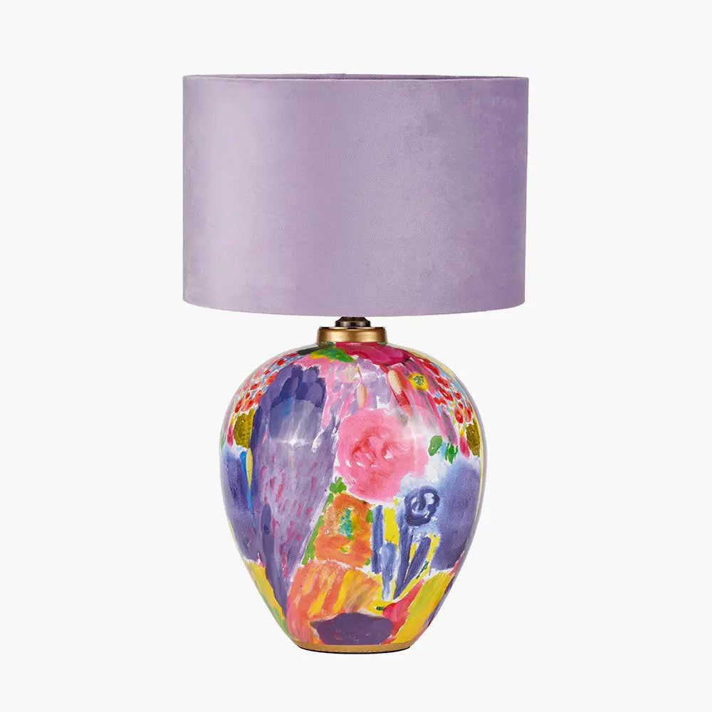 Matisse Multi Colour Ceramic Urn Table Lamp Base   Nicholas John Interiors