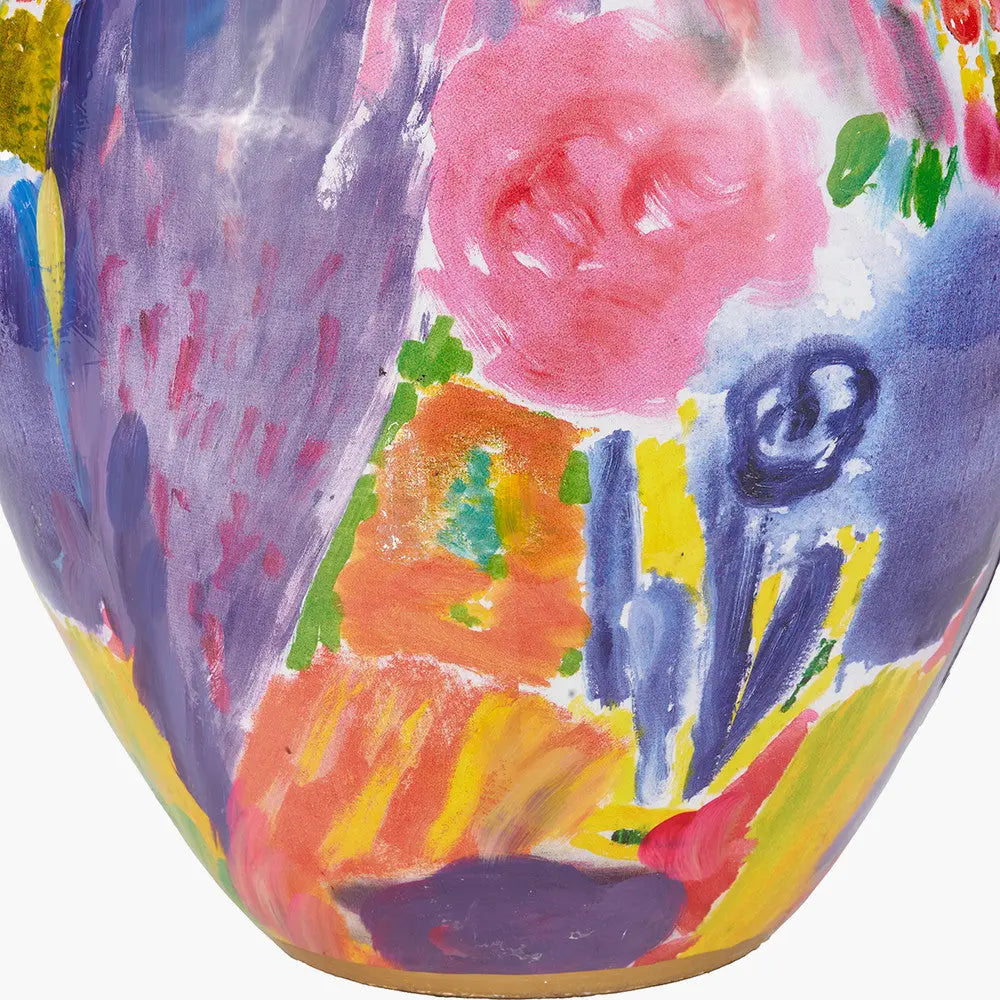 Matisse Multi Colour Ceramic Urn Table Lamp Base   Nicholas John Interiors