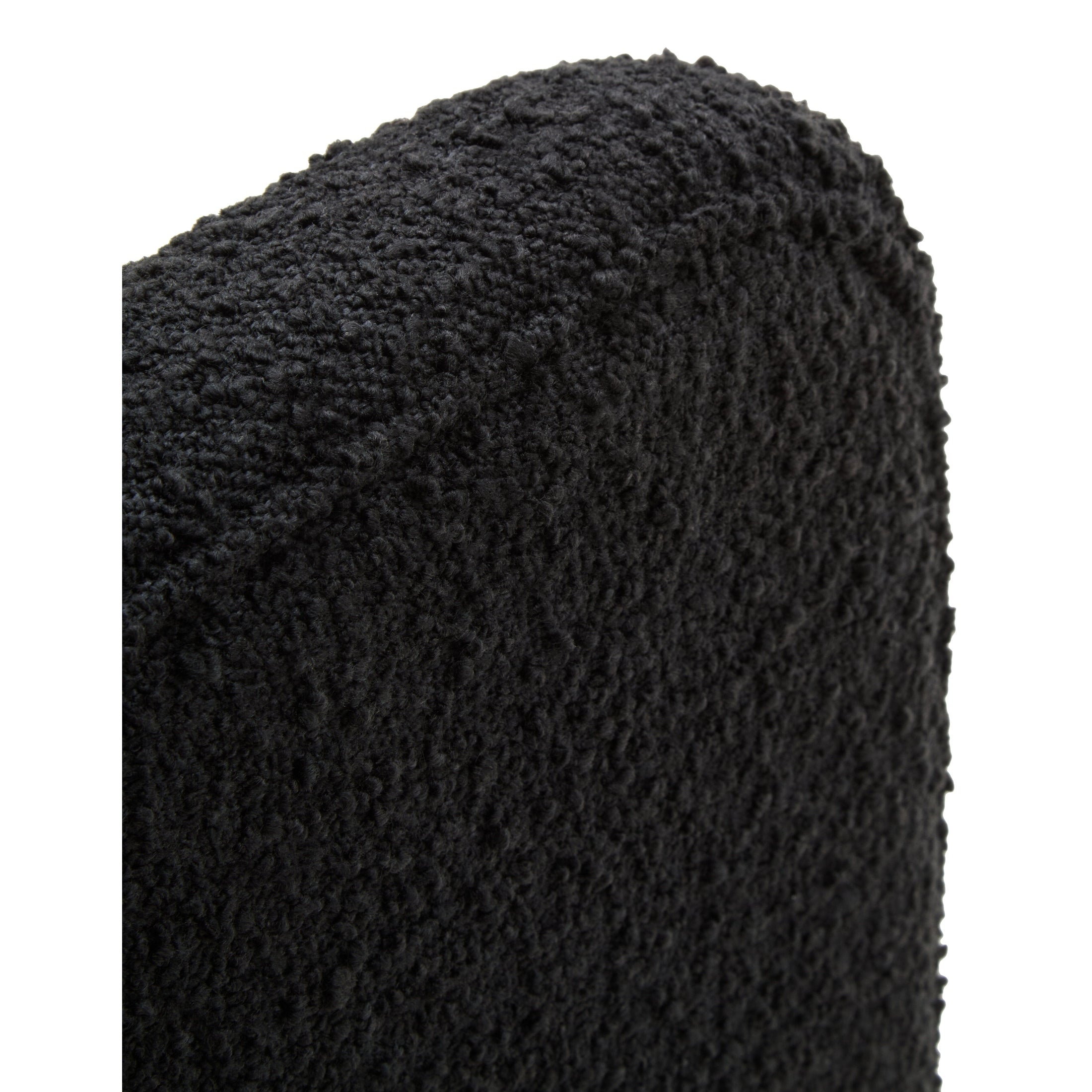 Mazzero Black Boucle Curved Armchair  Nicholas John Interiors