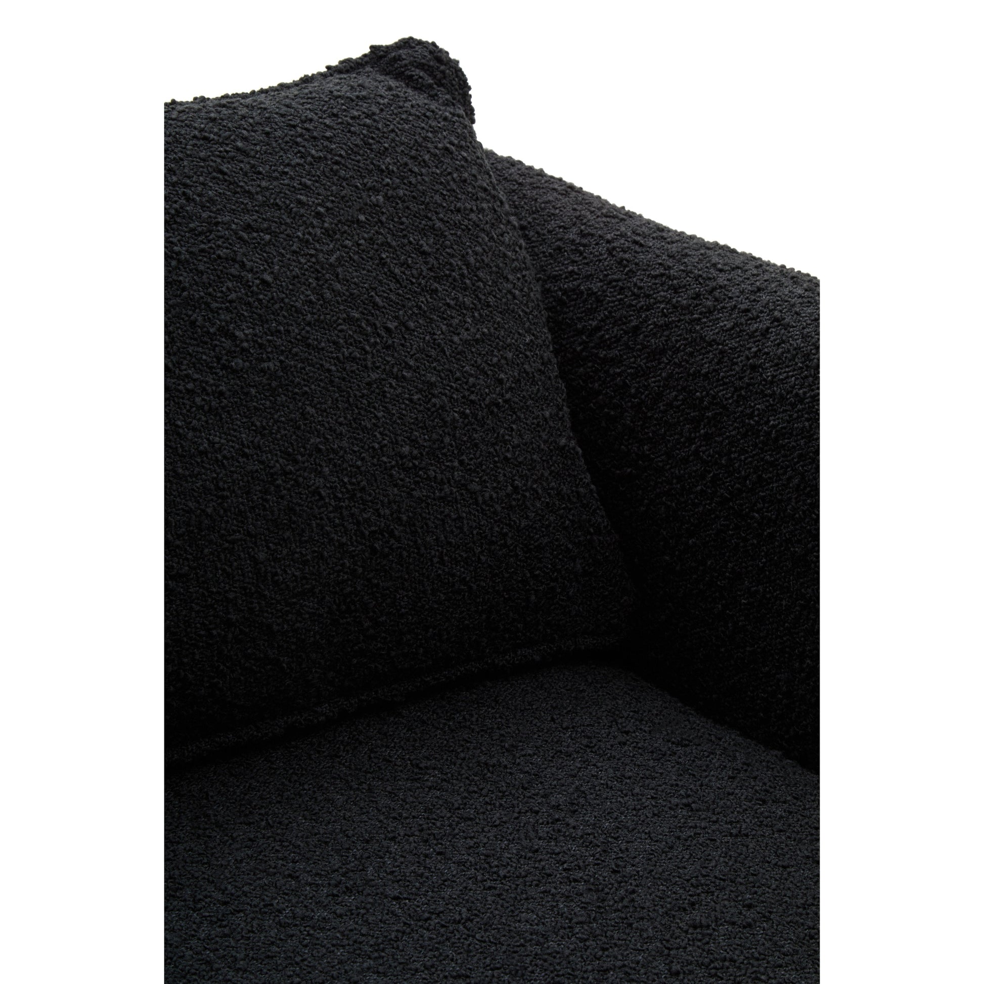 Mazzero Black Boucle Curved Armchair  Nicholas John Interiors