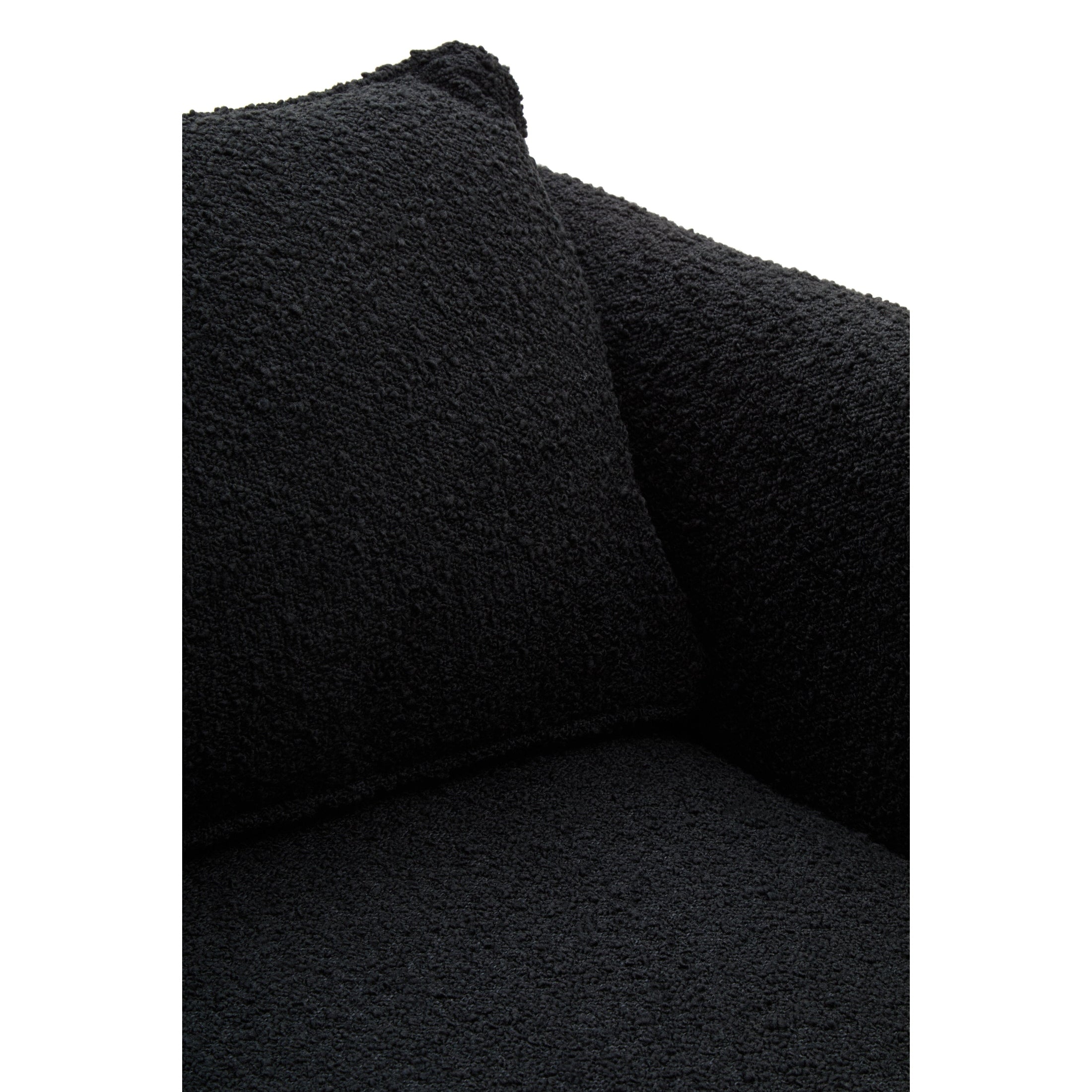 Mazzero Black Boucle Curved Armchair  Nicholas John Interiors