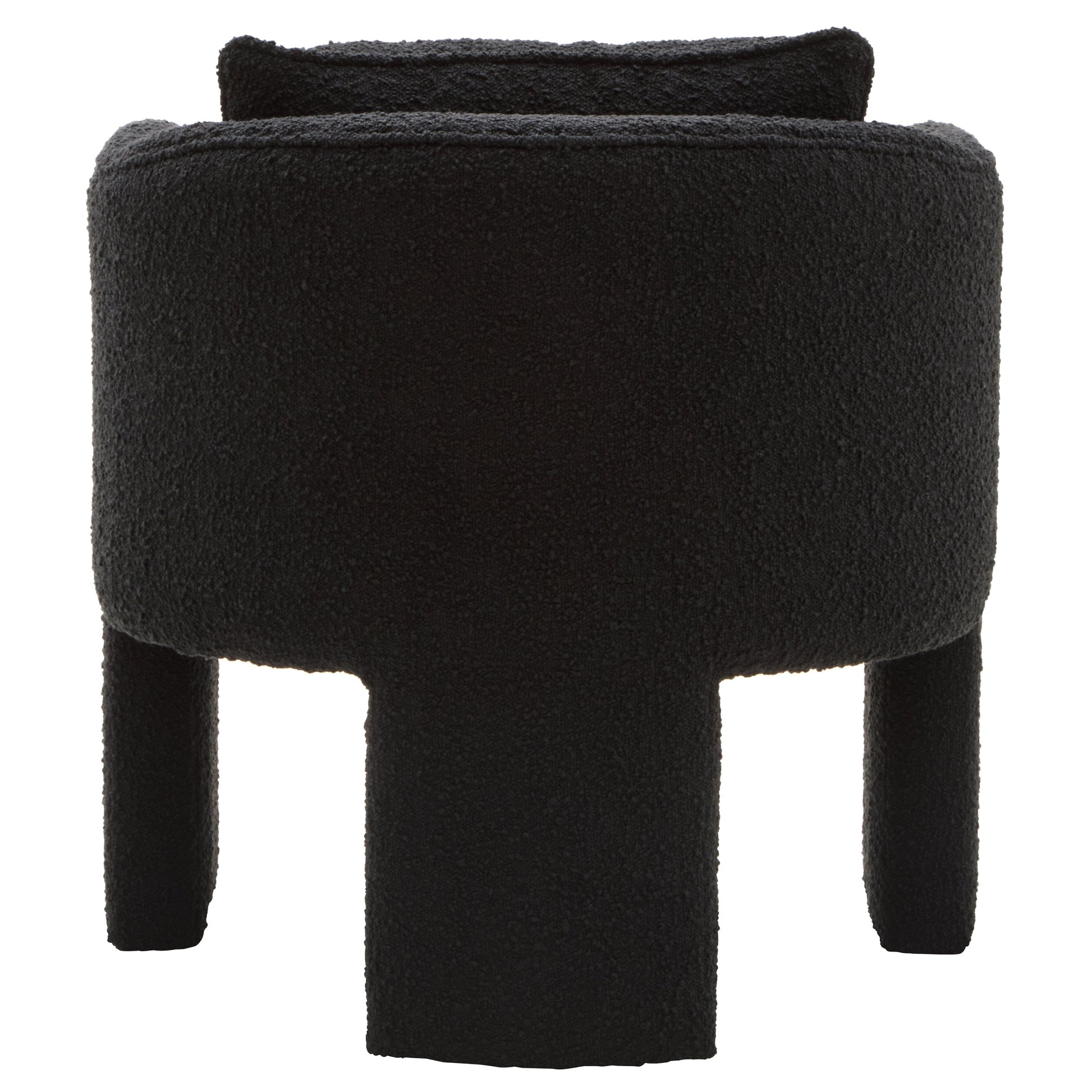 Mazzero Black Boucle Curved Armchair  Nicholas John Interiors